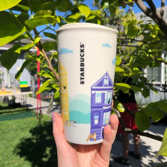NWT STARBUCKS San Francisco Ceramic Tumbler 12oz - Picture 4 of 8